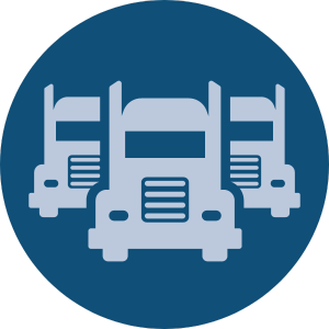 Icon, shows three trucks