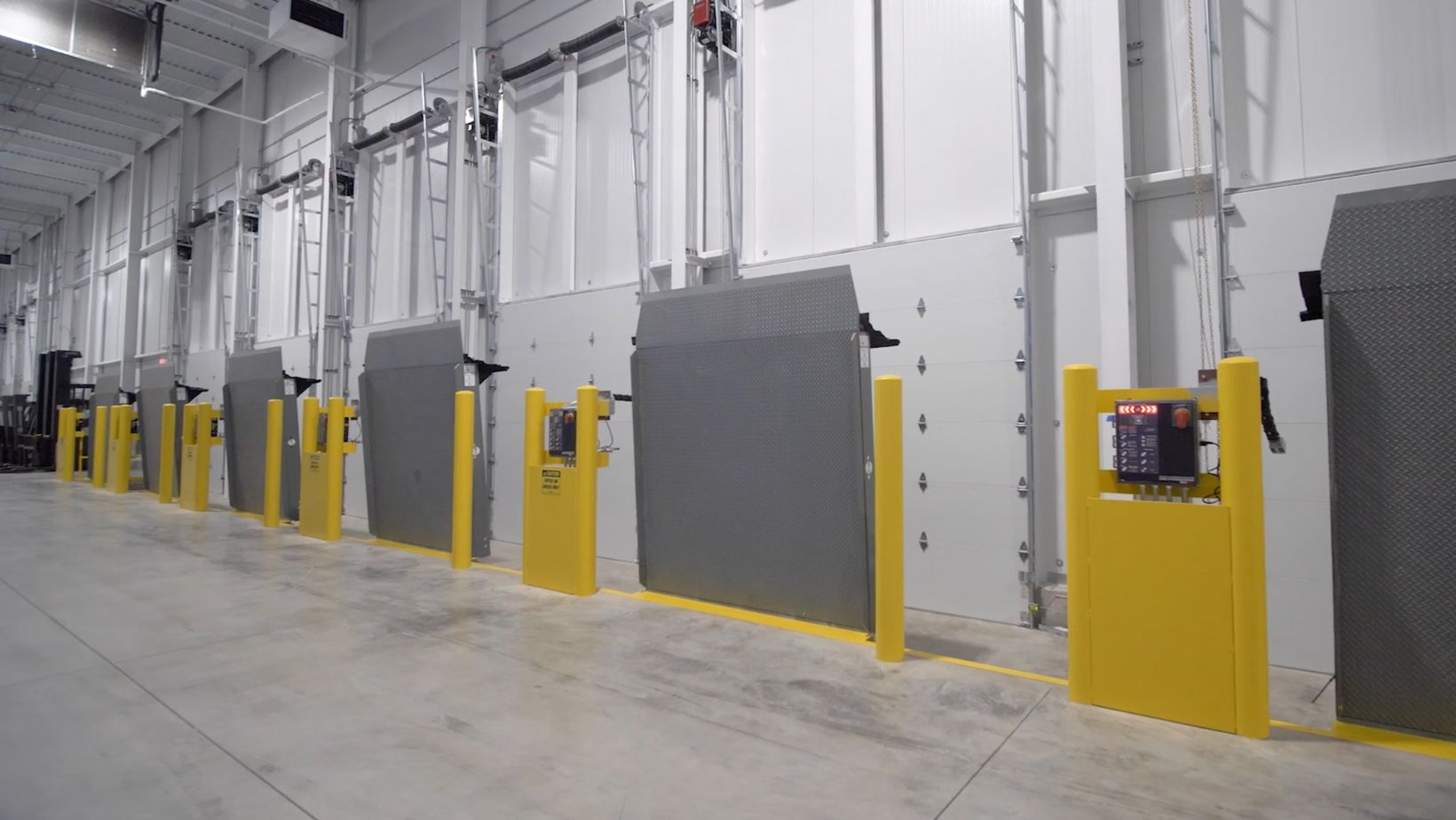 Image of loading docks at cold storage warehouse